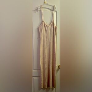 Universal Thread full length half slit beige dress. Tags on runs small